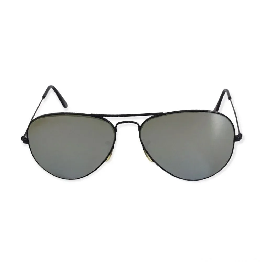 🔃Ray Ban Aviator Polarized Metal Frame Vintage Black Sunglasses